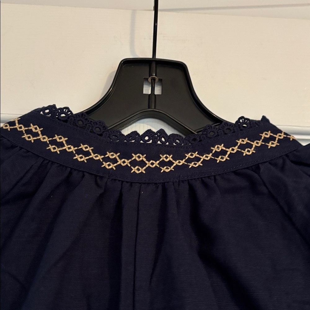 NWOT MABLE ZELINA EMBROIDERED
TASSEL SHORT SLEEVE ROMPER - Picture 8 of 8